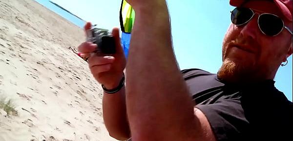  Pretty milf dadded on the beach and anal fucked at home